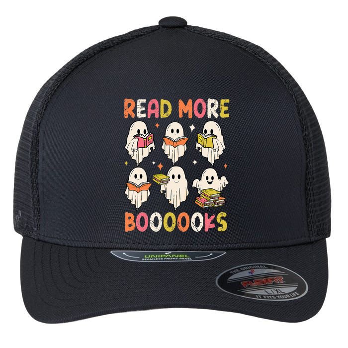 Groovy Halloween Ghost Read More Boooooks Librarian Teacher Flexfit Unipanel Trucker Cap