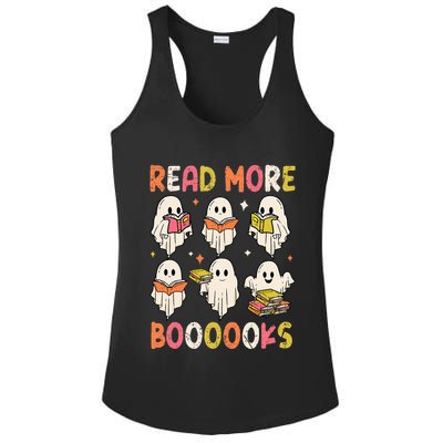 Groovy Halloween Ghost Read More Boooooks Librarian Teacher Ladies PosiCharge Competitor Racerback Tank