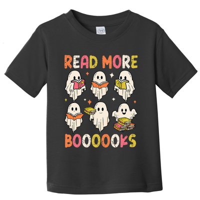 Groovy Halloween Ghost Read More Boooooks Librarian Teacher Toddler T-Shirt
