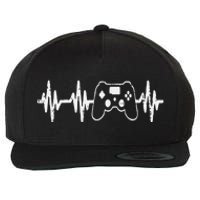 Gaming Heartbeat Game Controller Gamer Teen Wool Snapback Cap