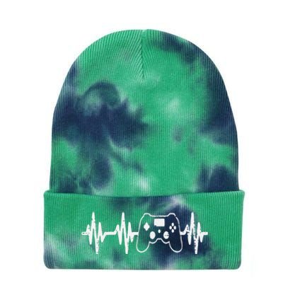 Gaming Heartbeat Game Controller Gamer Teen Tie Dye 12in Knit Beanie