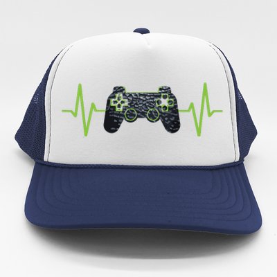 Gamer Heartbeat Gaming Video Games Girls Teens Trucker Hat