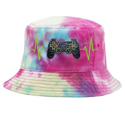 Gamer Heartbeat Gaming Video Games Girls Teens Tie-Dyed Bucket Hat