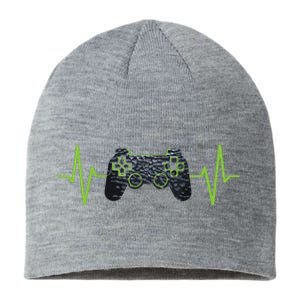 Gamer Heartbeat Gaming Video Games Girls Teens Sustainable Beanie