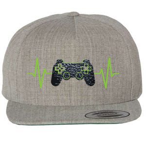 Gamer Heartbeat Gaming Video Games Girls Teens Wool Snapback Cap