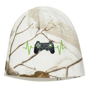 Gamer Heartbeat Gaming Video Games Girls Teens Kati - Camo Knit Beanie