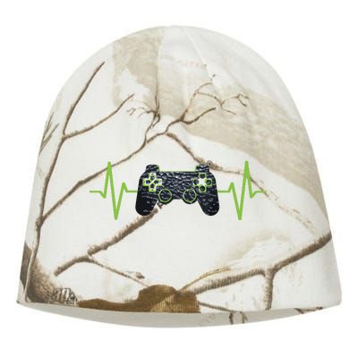 Gamer Heartbeat Gaming Video Games Girls Teens Kati - Camo Knit Beanie