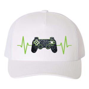 Gamer Heartbeat Gaming Video Games Girls Teens Yupoong Adult 5-Panel Trucker Hat