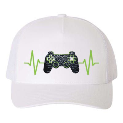 Gamer Heartbeat Gaming Video Games Girls Teens Yupoong Adult 5-Panel Trucker Hat