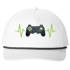 Gamer Heartbeat Gaming Video Games Girls Teens Snapback Five-Panel Rope Hat