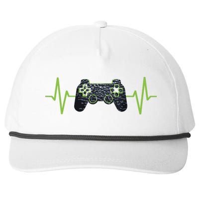 Gamer Heartbeat Gaming Video Games Girls Teens Snapback Five-Panel Rope Hat