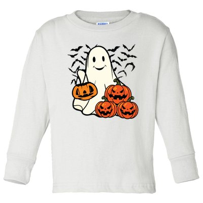 Ghost Halloween Toddler Long Sleeve Shirt