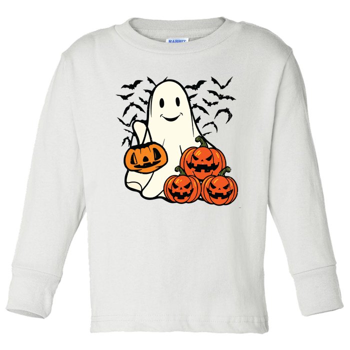 Ghost Halloween Toddler Long Sleeve Shirt