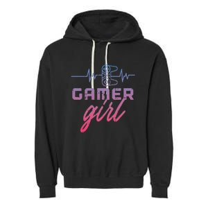 Gamer  Heartbeat Gaming Garment-Dyed Fleece Hoodie