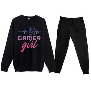 Gamer  Heartbeat Gaming Premium Crewneck Sweatsuit Set