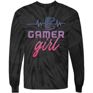 Gamer  Heartbeat Gaming Tie-Dye Long Sleeve Shirt