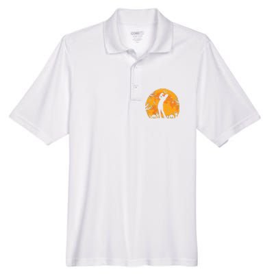 Golfing Halloween Golfer Pumpkin Spooky Golf Halloween Men's Origin Performance Pique Polo