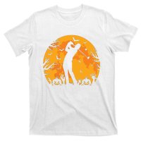 Golfing Halloween Golfer Pumpkin Spooky Golf Halloween T-Shirt