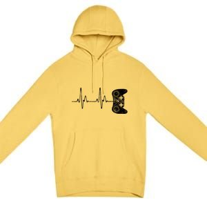 Gamer Heartbeat Gift Video Game Lover Gifgift Premium Pullover Hoodie