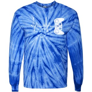 Gamer Heartbeat Gift Video Game Lover Gifgift Tie-Dye Long Sleeve Shirt