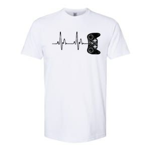 Gamer Heartbeat Gift Video Game Lover Gifgift Softstyle CVC T-Shirt