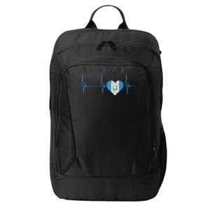 Guatemala Heart Guatemalan Heartbeat Ekg Pulse Chapin Mayan City Backpack