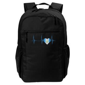 Guatemala Heart Guatemalan Heartbeat Ekg Pulse Chapin Mayan Daily Commute Backpack