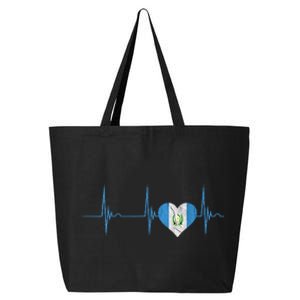 Guatemala Heart Guatemalan Heartbeat Ekg Pulse Chapin Mayan 25L Jumbo Tote