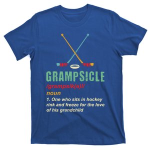 Grampsicle Hockey Grandpa Gift Grandfather Ice Hockey Stick Cute Gift T-Shirt