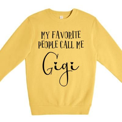 Gigi Heart Grandma Christmas Birthday MotherS Day Cute Gift Premium Crewneck Sweatshirt