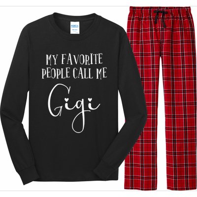 Gigi Heart Grandma Christmas Birthday MotherS Day Cute Gift Long Sleeve Pajama Set