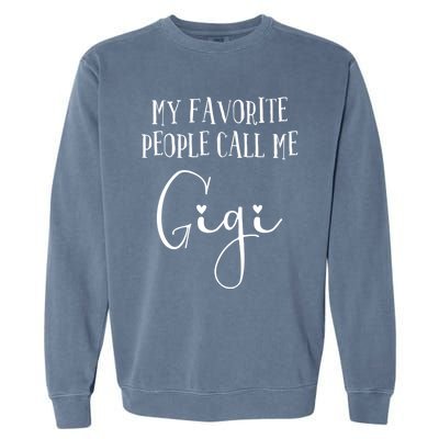 Gigi Heart Grandma Christmas Birthday MotherS Day Cute Gift Garment-Dyed Sweatshirt