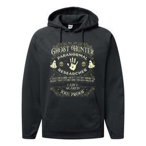 Ghost Hunter Ghost Hunting Halloween Paranormal Activity Performance Fleece Hoodie