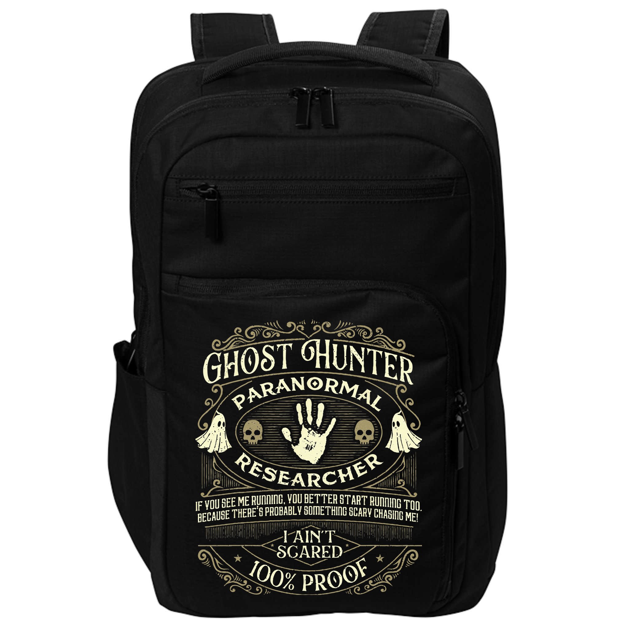 Ghost Hunter Ghost Hunting Halloween Paranormal Activity Impact Tech Backpack