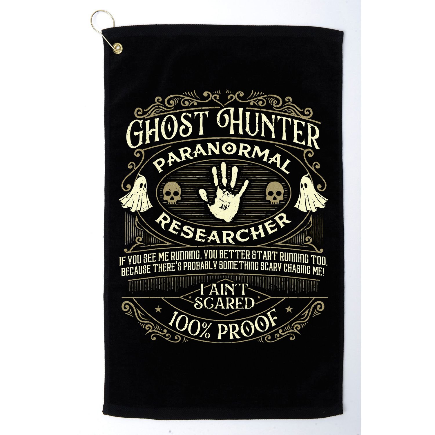 Ghost Hunter Ghost Hunting Halloween Paranormal Activity Golf Towel