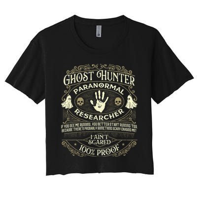 Ghost Hunter Ghost Hunting Halloween Paranormal Activity Crop Top
