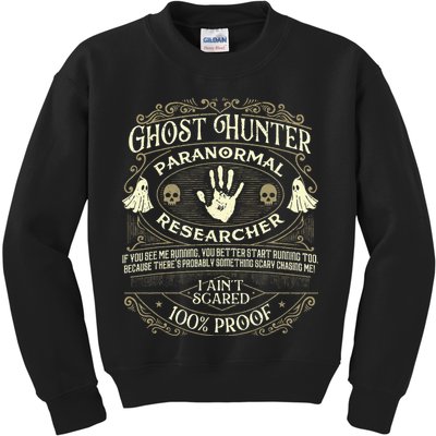 Ghost Hunter Ghost Hunting Halloween Paranormal Activity Kids Sweatshirt
