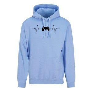 Gaming Heartbeat Gamer Gift Cute Gift Unisex Surf Hoodie