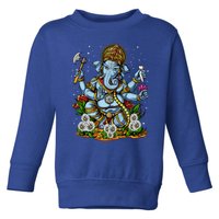 Ganesha Hindu God Elephant Spiritual Yoga Meditation Hippie Gift Toddler Sweatshirt