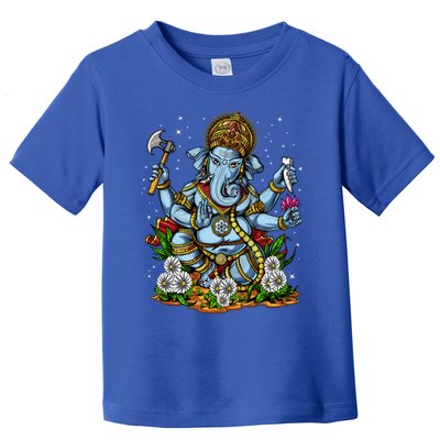 Ganesha Hindu God Elephant Spiritual Yoga Meditation Hippie Gift Toddler T-Shirt