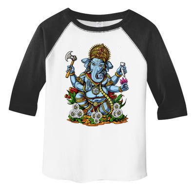 Ganesha Hindu God Elephant Spiritual Yoga Meditation Hippie Gift Toddler Fine Jersey T-Shirt