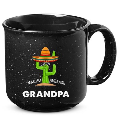 Grandpa Humor GiftsFunny Meme Saying Nacho Average Grandpa 15oz Campfire Ceramic Mug