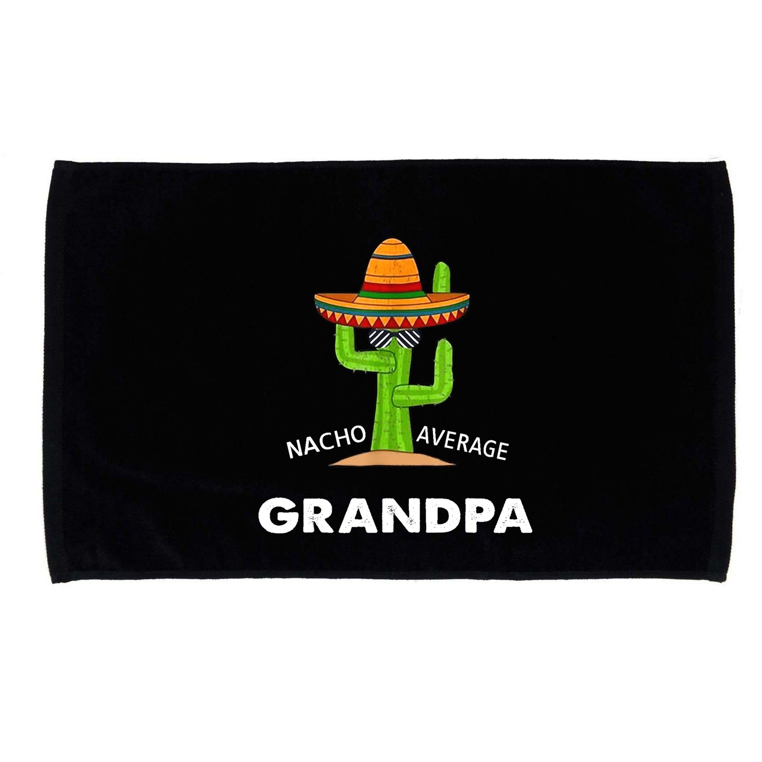 Grandpa Humor GiftsFunny Meme Saying Nacho Average Grandpa Microfiber Hand Towel