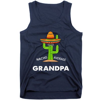 Grandpa Humor GiftsFunny Meme Saying Nacho Average Grandpa Tank Top