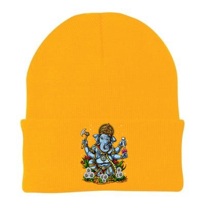 Ganesha Hindu God Elephant Spiritual Yoga Meditation Hippie Gift Knit Cap Winter Beanie