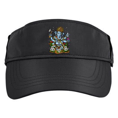 Ganesha Hindu God Elephant Spiritual Yoga Meditation Hippie Gift Adult Drive Performance Visor