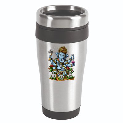 Ganesha Hindu God Elephant Spiritual Yoga Meditation Hippie Gift 16oz Travel Tumbler