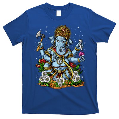 Ganesha Hindu God Elephant Spiritual Yoga Meditation Hippie Gift T-Shirt