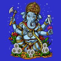 Ganesha Hindu God Elephant Spiritual Yoga Meditation Hippie Gift Button