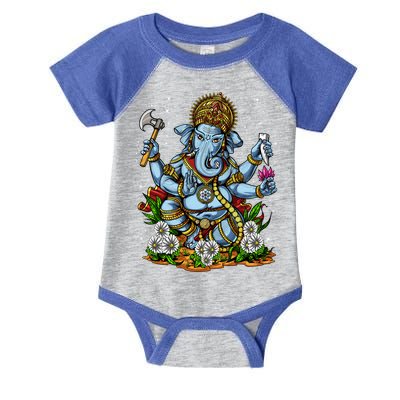 Ganesha Hindu God Elephant Spiritual Yoga Meditation Hippie Gift Infant Baby Jersey Bodysuit